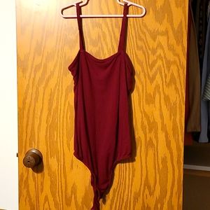 maroon bodysuit